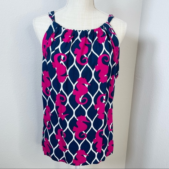 Escapada Sea Horse Tropical Tank Top Sz XS - Picture 9 of 9